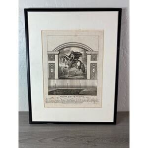 Antique 1791 Engraving William Earl of Craven on Horseback – Historical